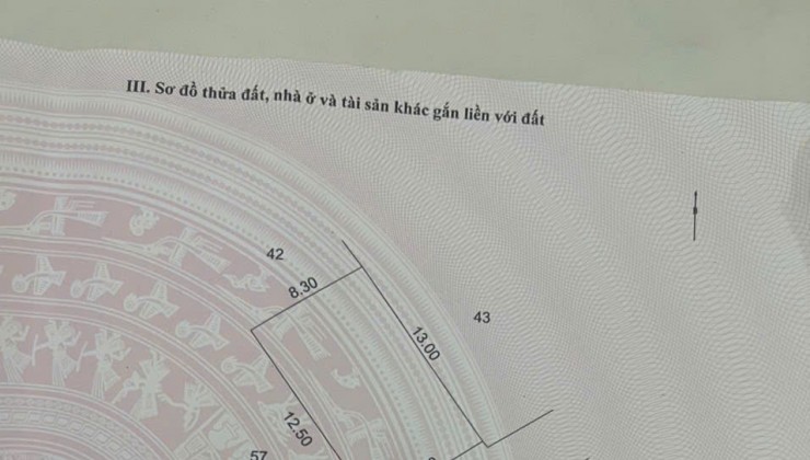 Bán lô đât dân 105m mặt tiền 8.3m đường rộng 5m cách vành đai 4 khoảng 300 giá đầu tư